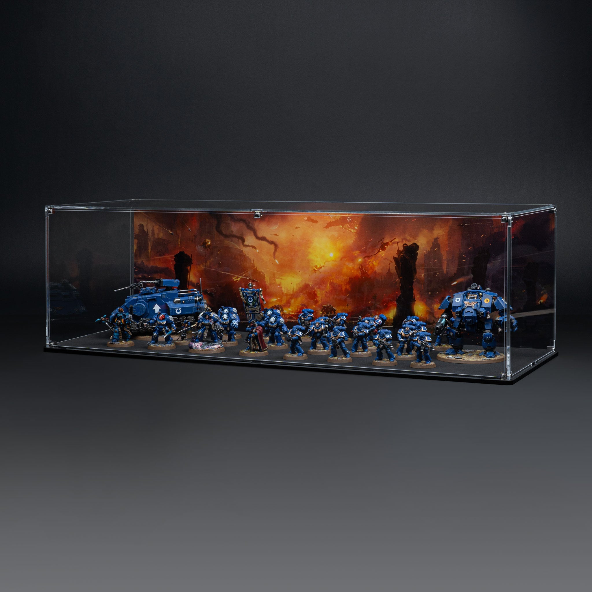 Display Case for Warhammer® Army with Endless War Background
