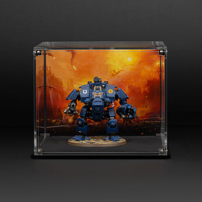 Oversized Miniature Display Case for Warhammer® with Endless War Background