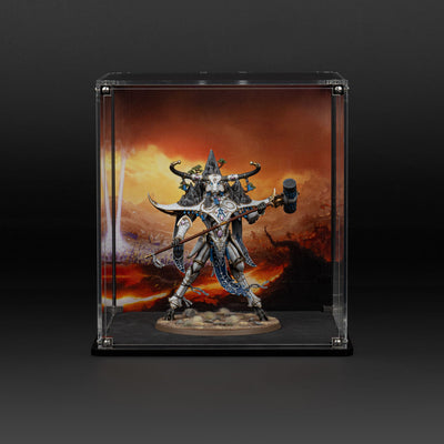 Oversized Miniature Display Case for Warhammer® with Eternal Conflict Background