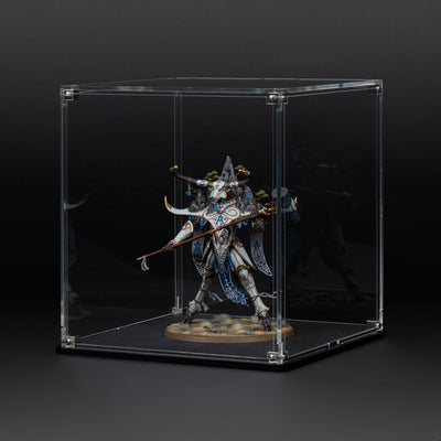Oversized Miniature Display Case for Warhammer® with Clear Background