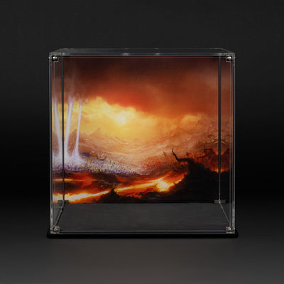 Oversized Miniature Display Case for Warhammer® with Eternal Conflict Background