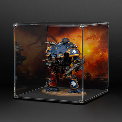 Oversized Miniature Display Case for Warhammer® with Endless War Background