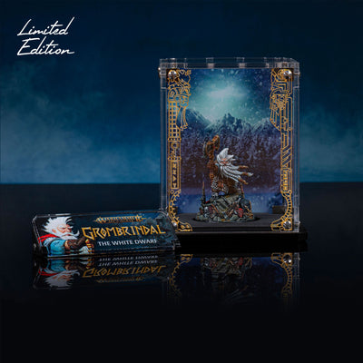Limited Edition Display Case & Plaque for the Warhammer® Grombrindal Commemorative Anniversary Miniature