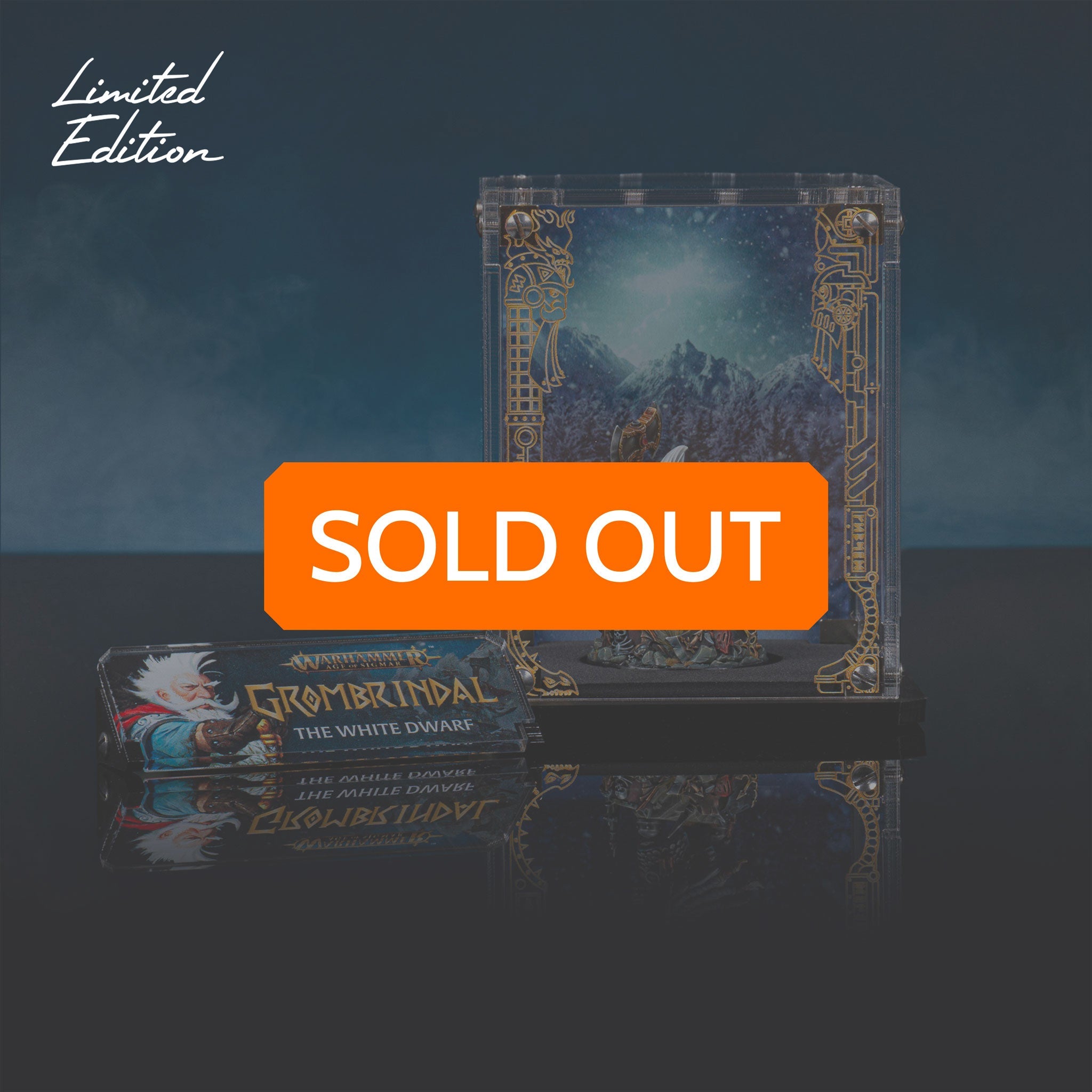 Limited Edition Display Case & Plaque for the Warhammer® Grombrindal Commemorative Anniversary Miniature