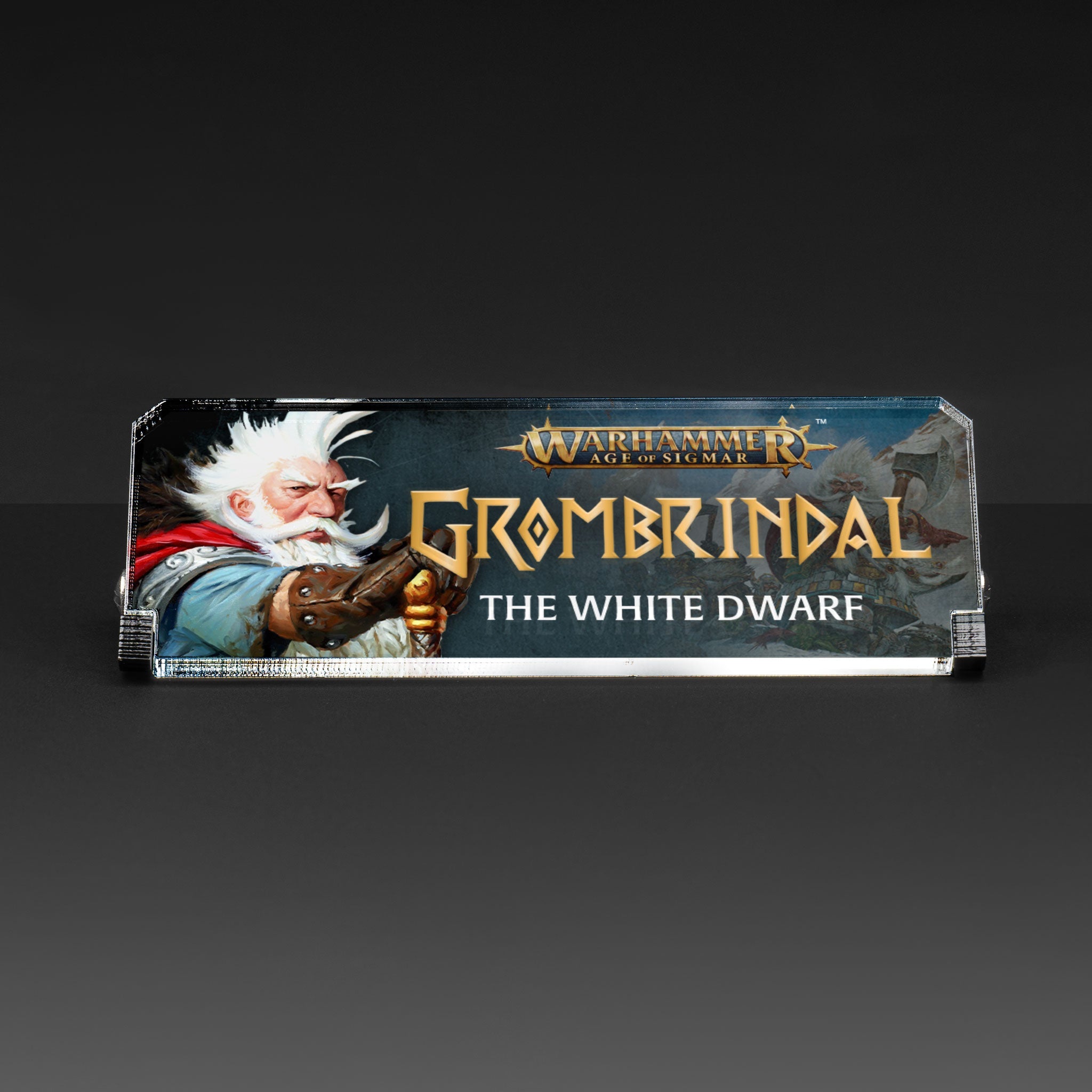 Limited Edition Display Case & Plaque for the Warhammer® Grombrindal Commemorative Anniversary Miniature