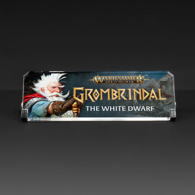 Limited Edition Display Case & Plaque for the Warhammer® Grombrindal Commemorative Anniversary Miniature