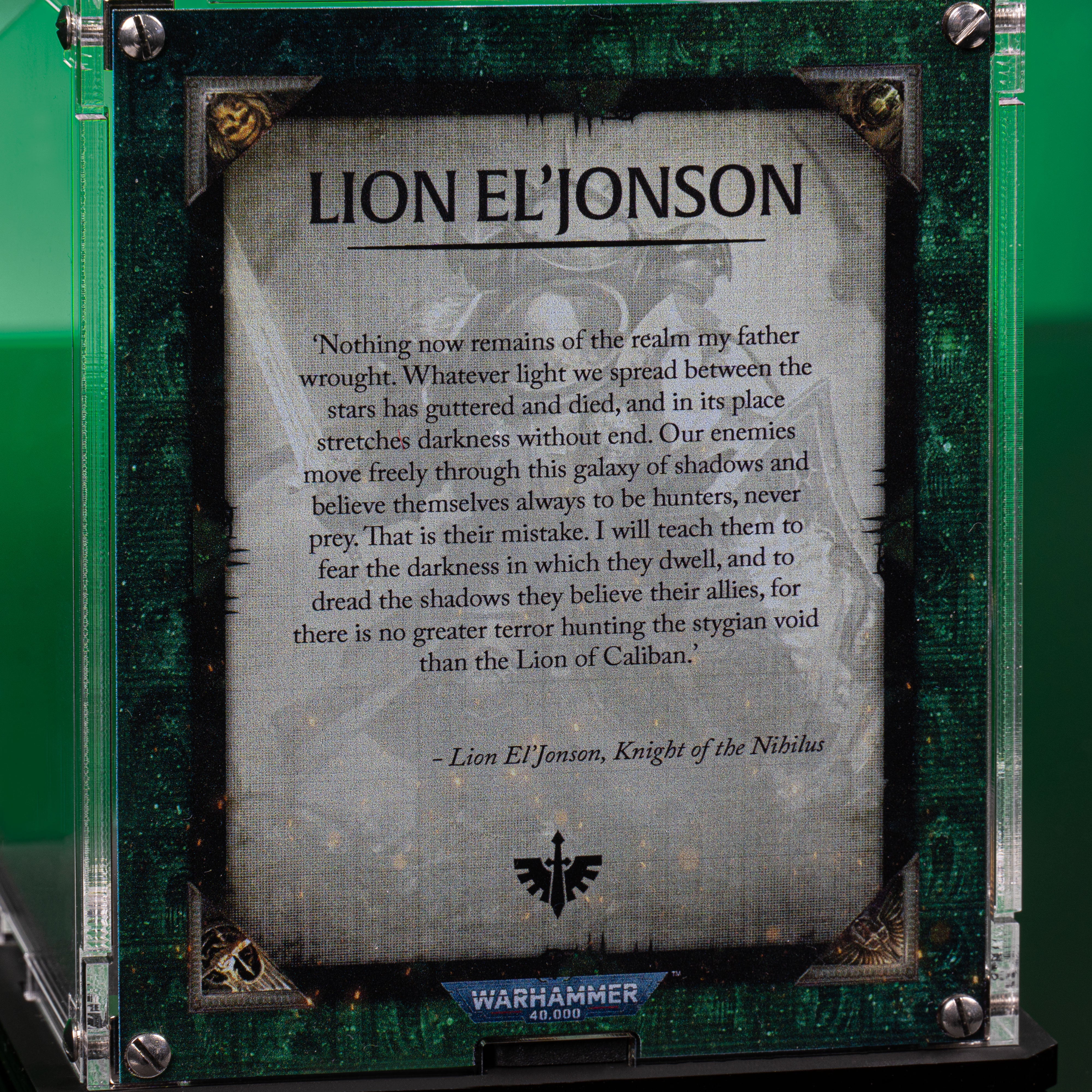 Limited Edition Display Case for Warhammer® 40,000 Dark Angels Lion El’Jonson