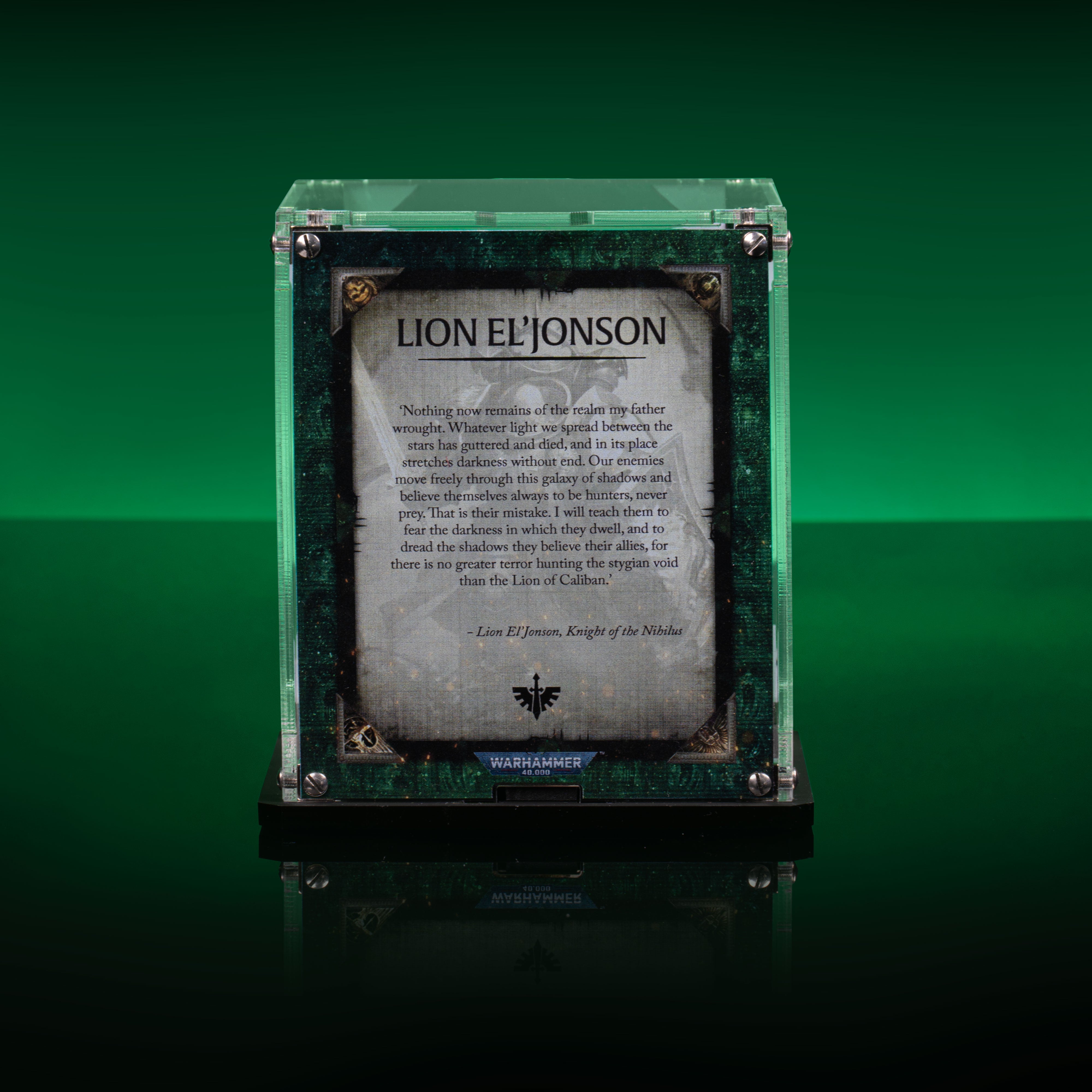 Limited Edition Display Case for Warhammer® 40,000 Dark Angels Lion El’Jonson