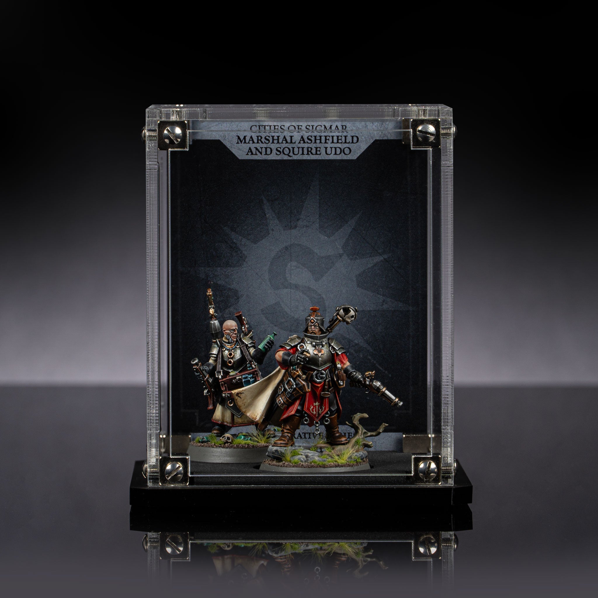 Display Case for Warhammer®+ Cities Of Sigmar - Marshall Ashfield And Squire Udo