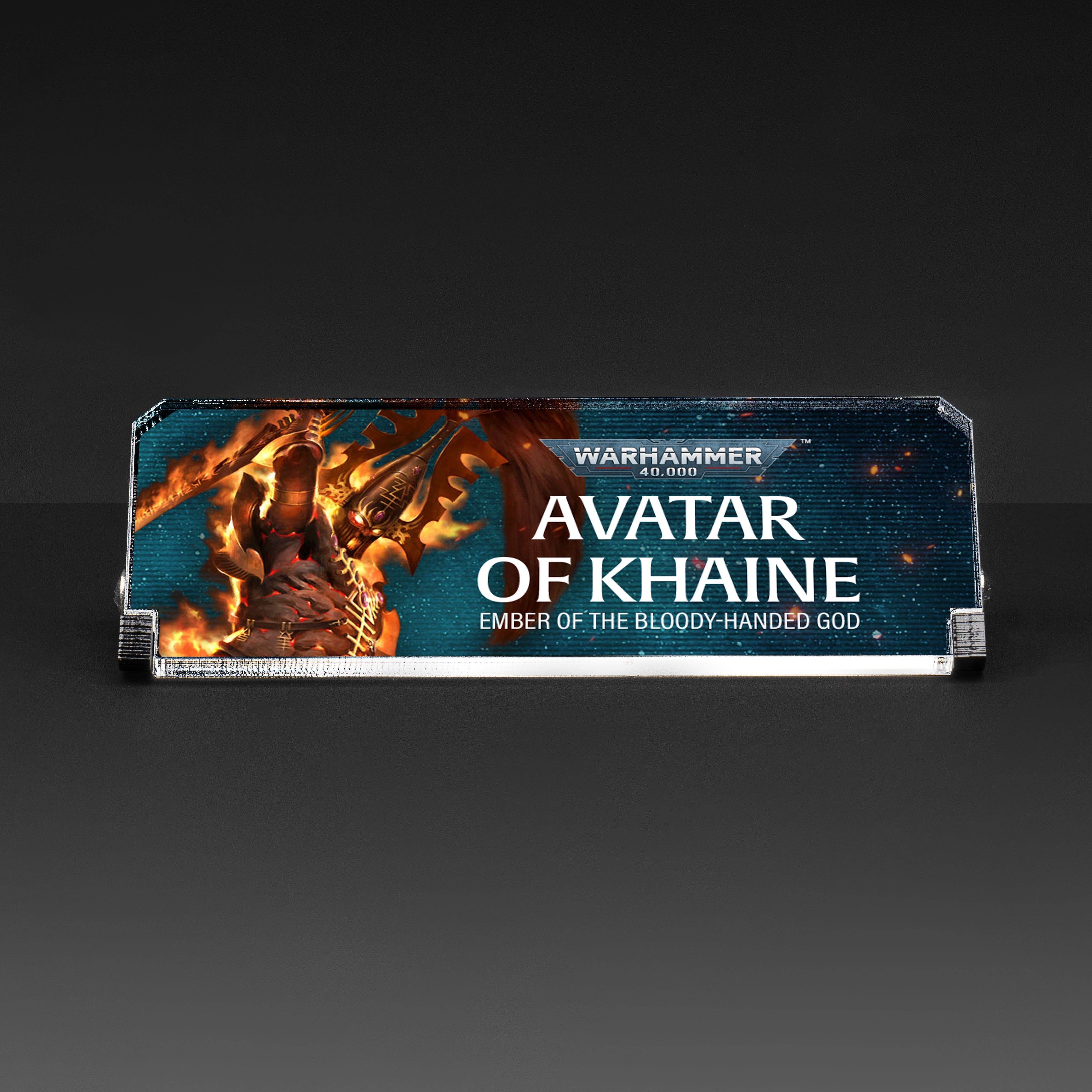 Plaque for Warhammer® 40,000 Avatar of Khaine