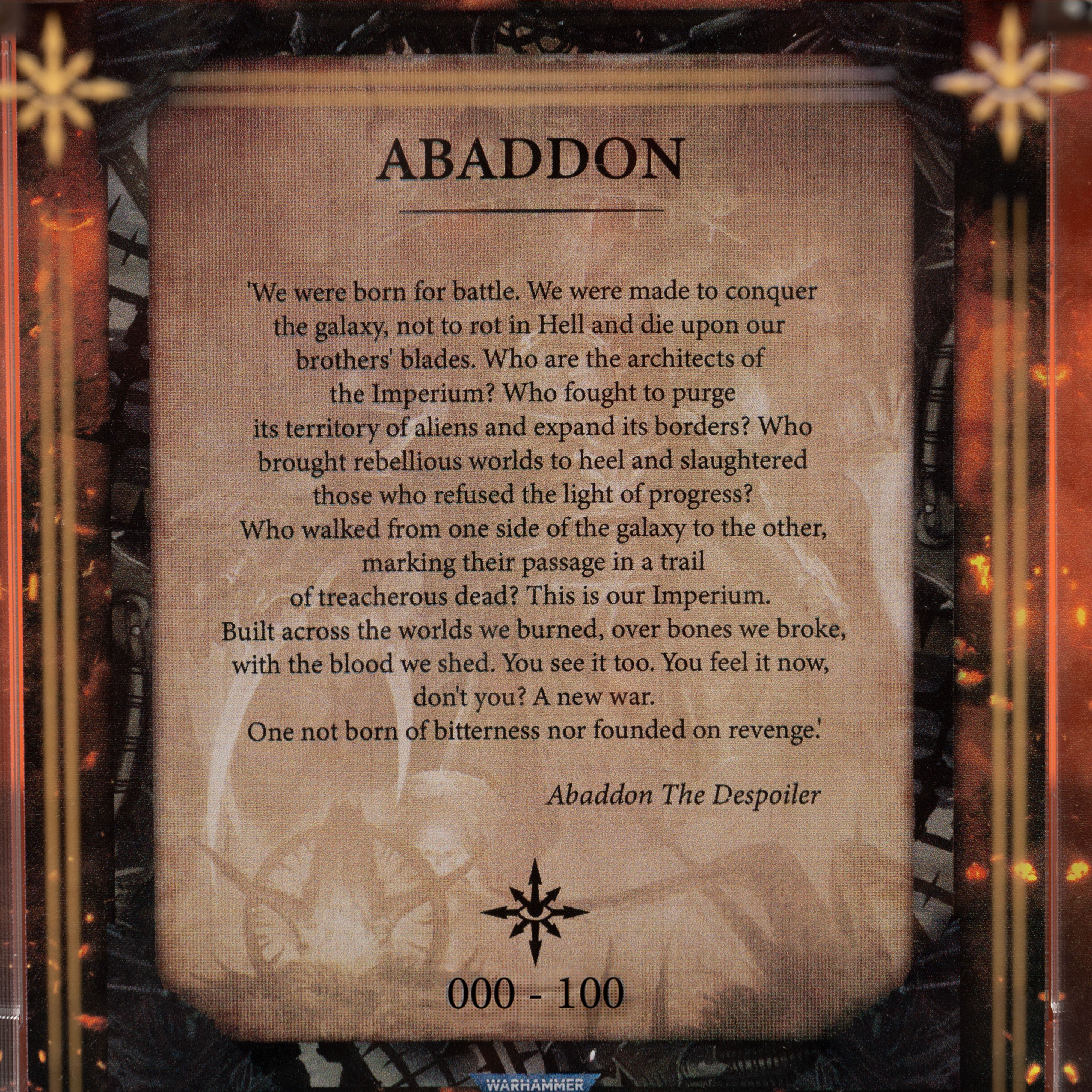 Limited Edition Display Case for Warhammer® 40,000 Abaddon the Despoiler