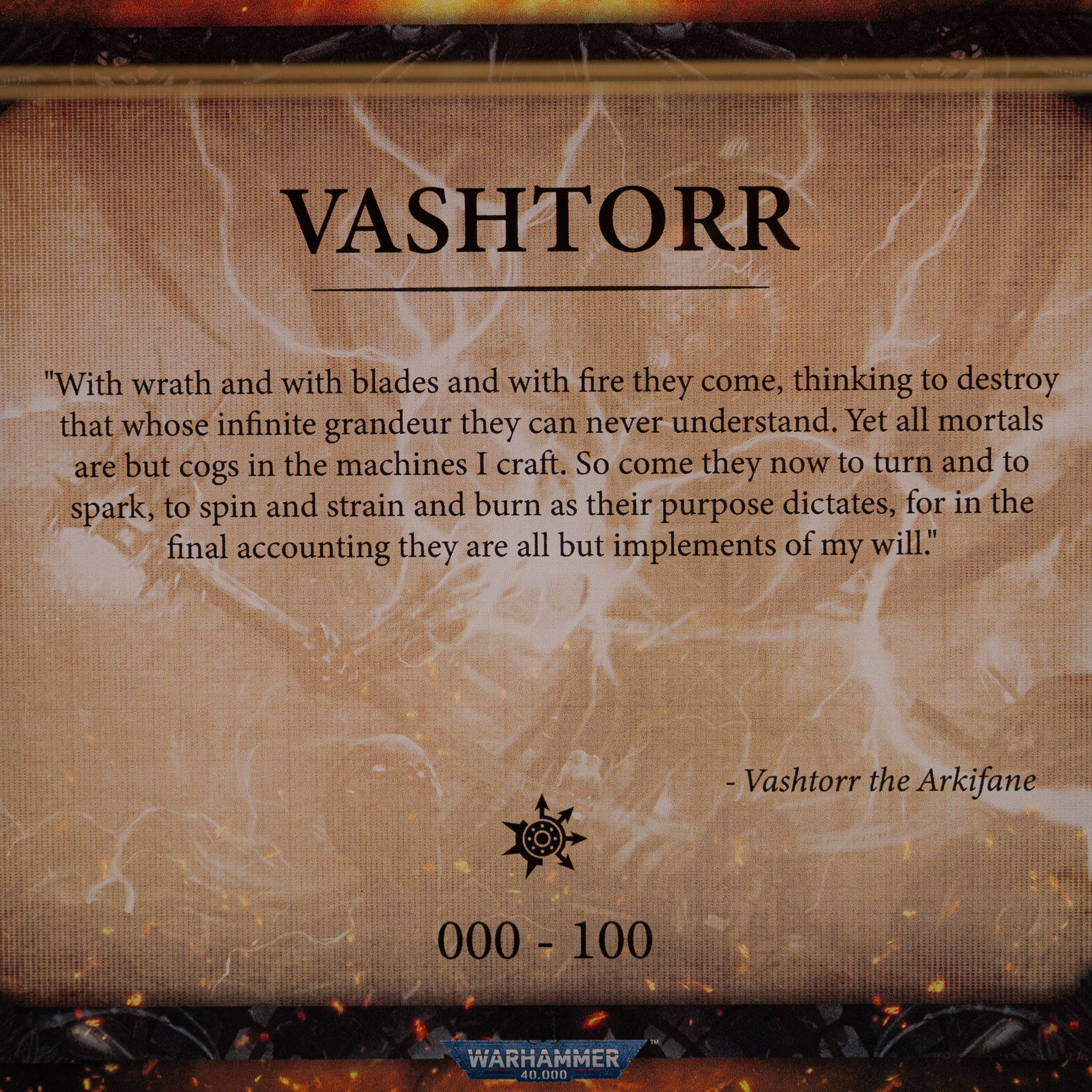 Limited Edition Display Case for Warhammer® 40,000 Vashtorr the Arkifane