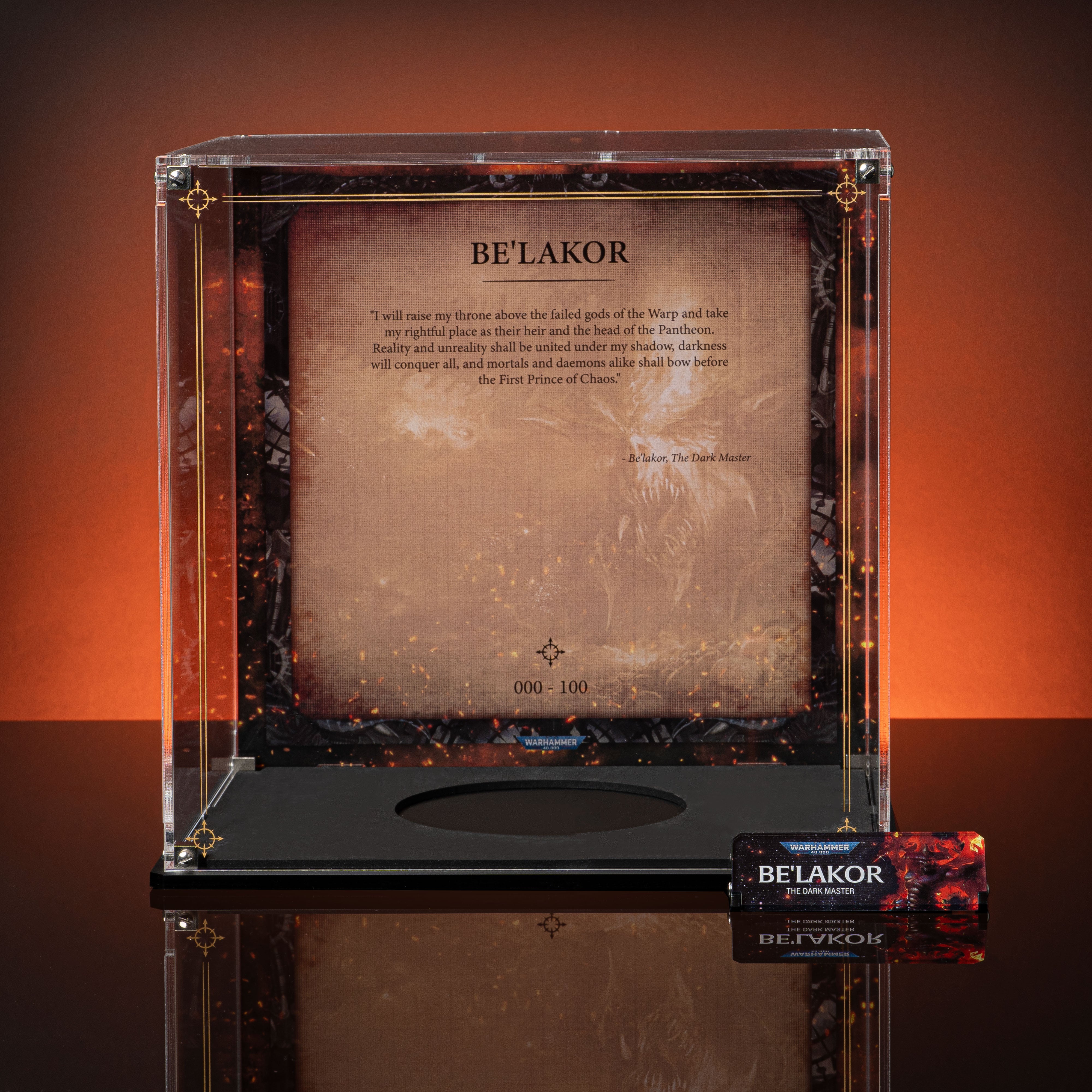 Limited Edition Display Case for Warhammer® 40,000 Be'lakor, the Dark Master
