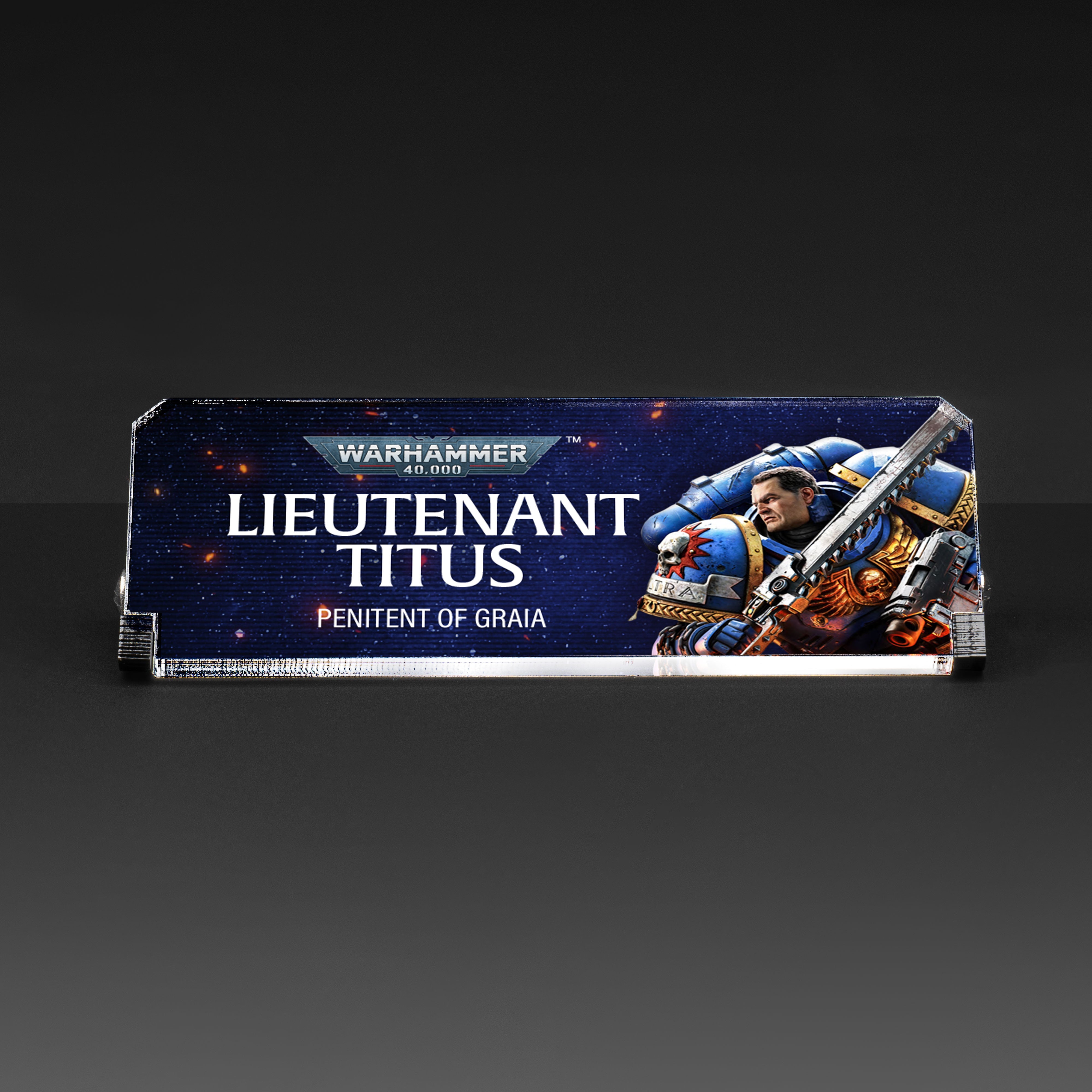 Plaque for Warhammer® 40,000 Lieutenant Titus