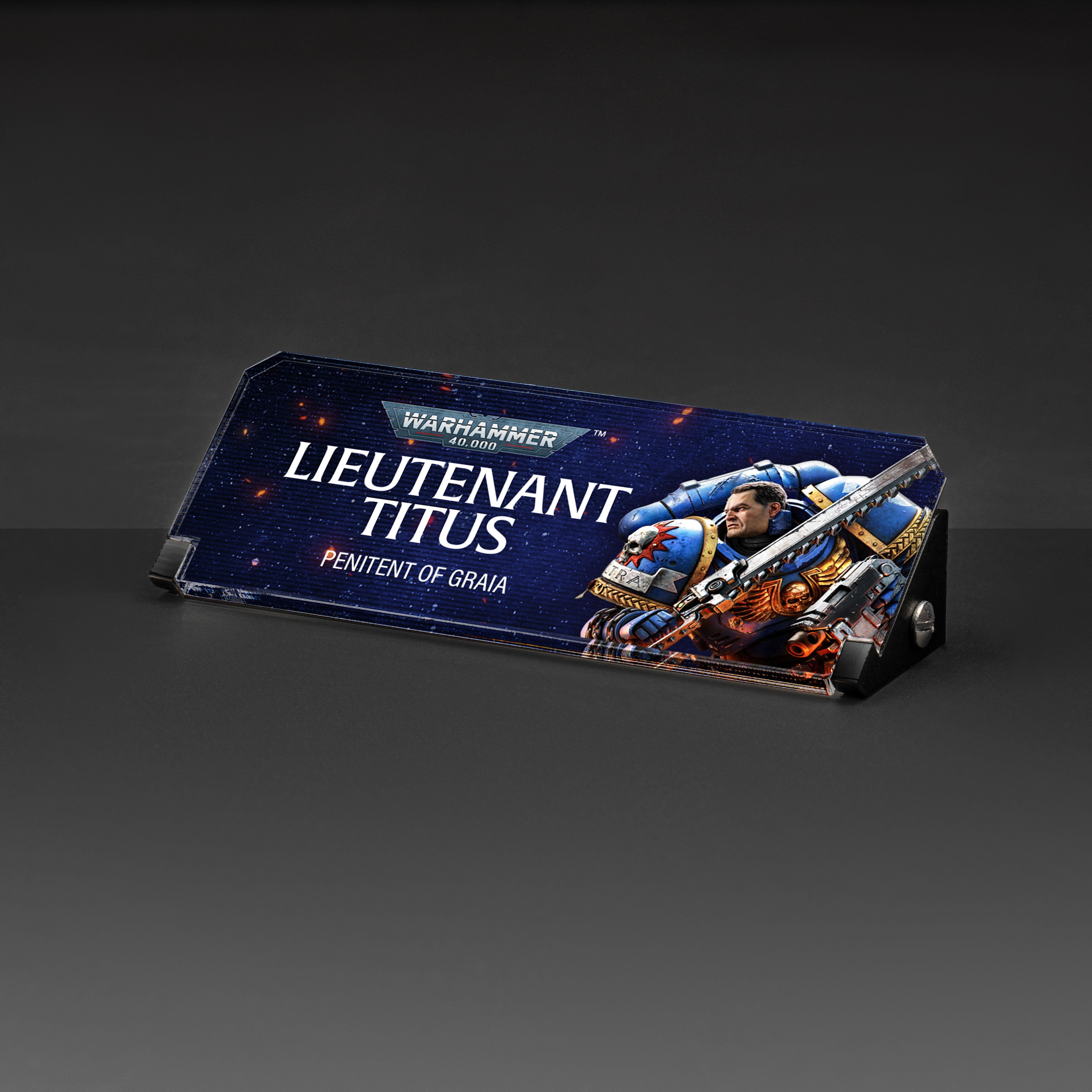 Plaque for Warhammer® 40,000 Lieutenant Titus