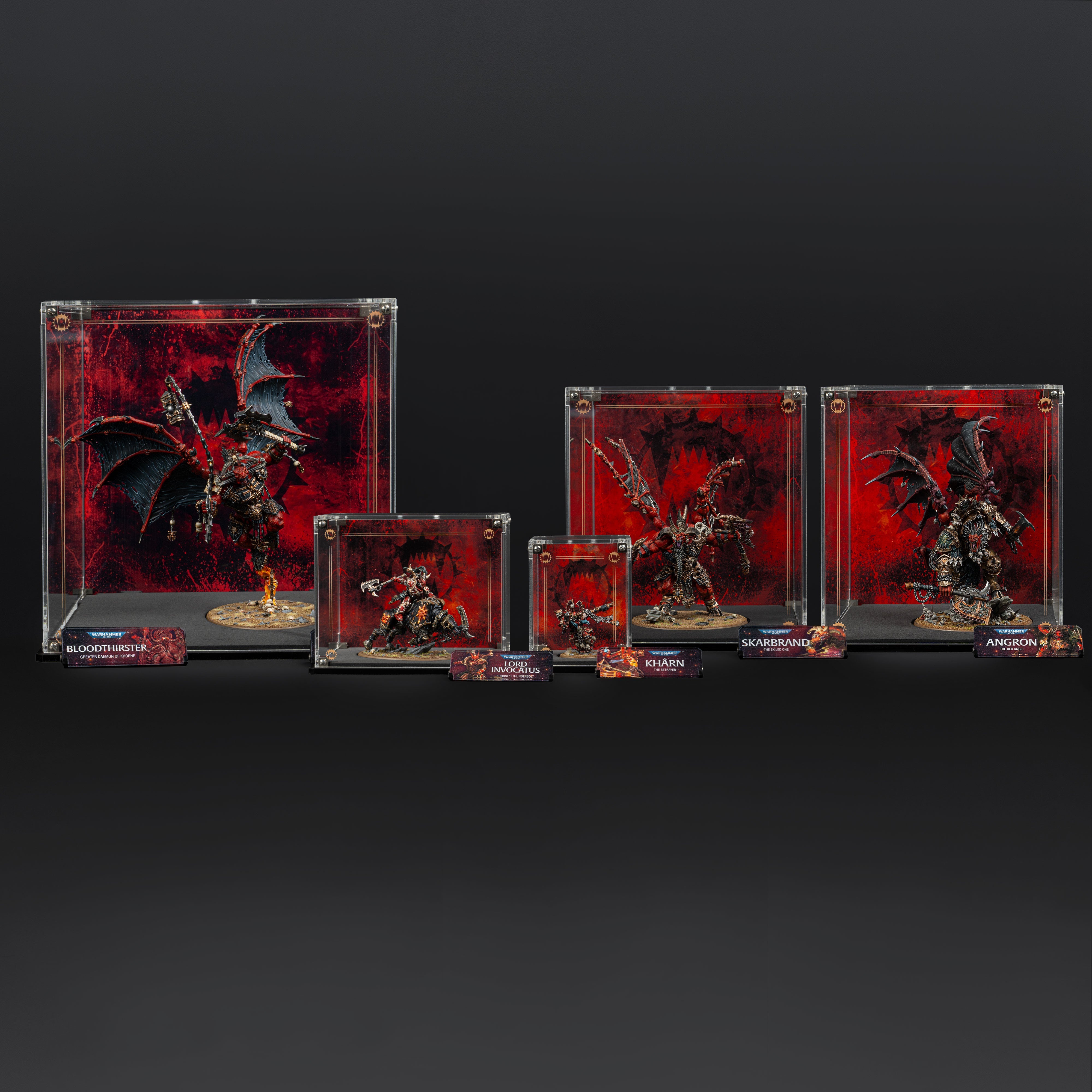 Display Cases for Warhammer® 40,000 World Eaters Miniatures