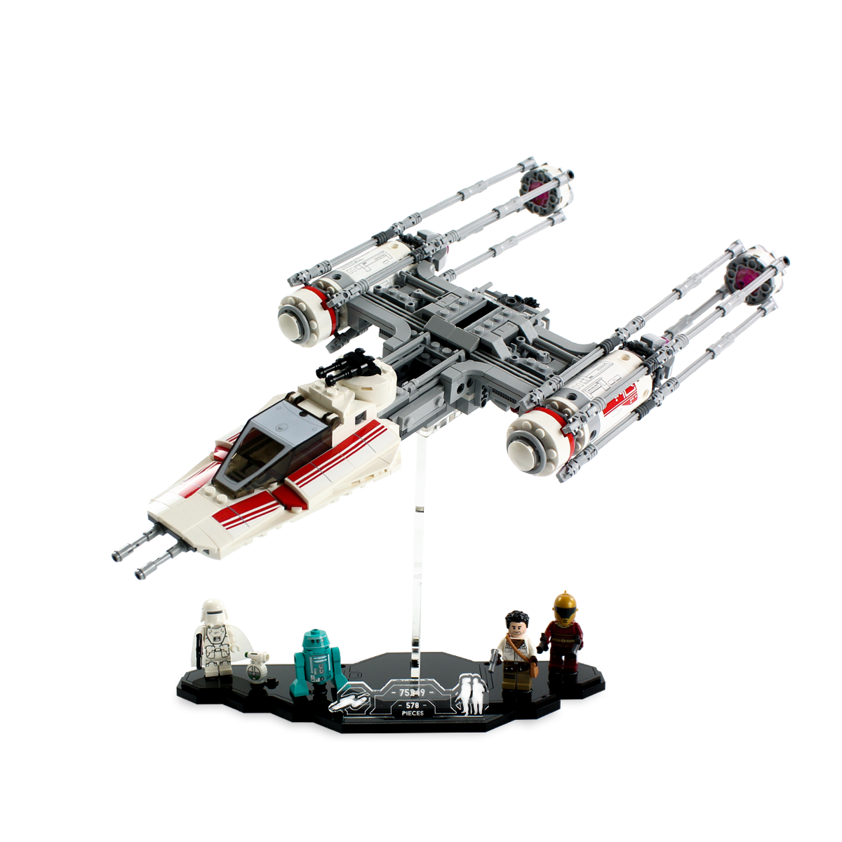 Display Stand for LEGO® Star Wars™ Resistance Y-Wing (75249)