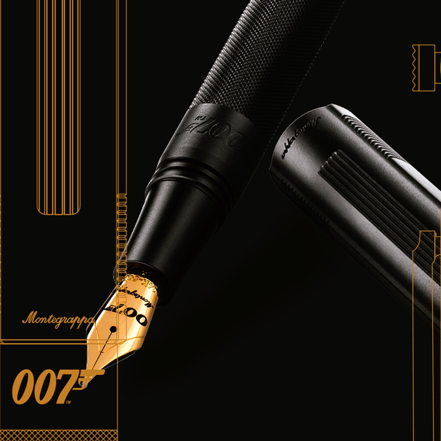James Bond 007 Special Issue Fountain Pen - Black Edition - By Montegrappa