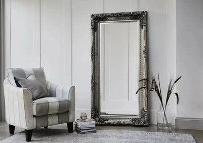 Charles Leaner Mirror in Silver 176cm x 90cm