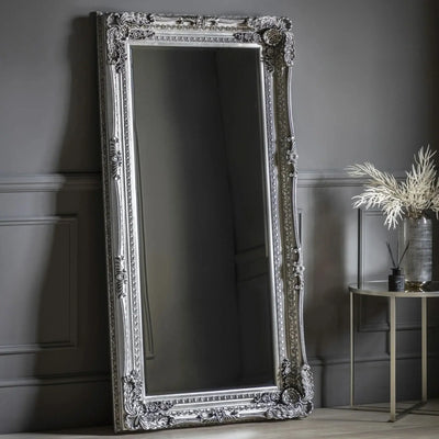 Charles Leaner Mirror in Silver 176cm x 90cm