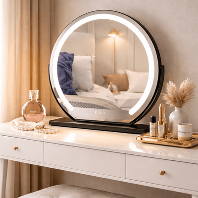 Elara LED Vanity Mirror Black