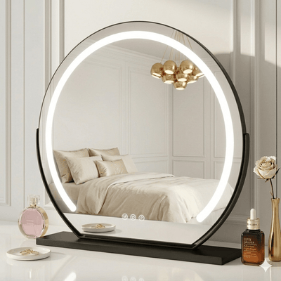 Elara LED Vanity Mirror Black