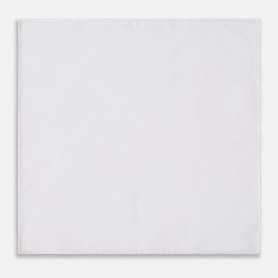 James Bond White Voile Pocket Square - By Turnbull & Asser