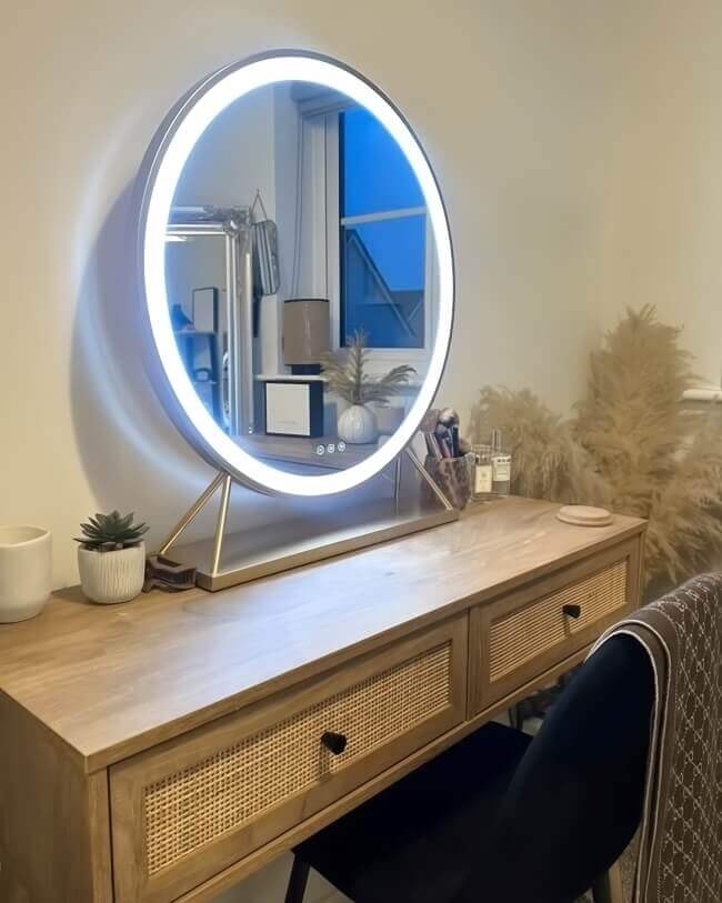 Pre Order End June Anne Round Hollywood Mirror Gold 60x67CM