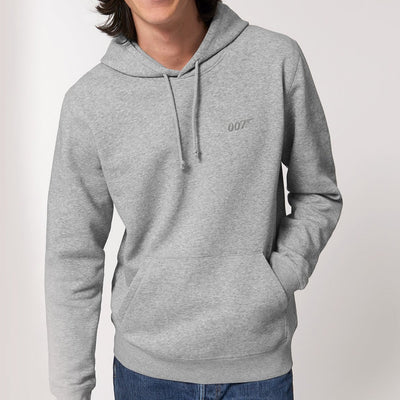 James Bond 007 Embroidered Grey Marl Hoodie