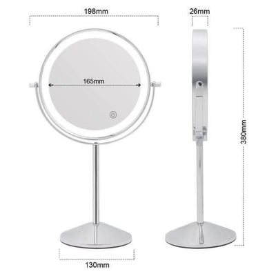 Illuminated Round Cosmetic Mirror Rechargeable Diameter 20cm