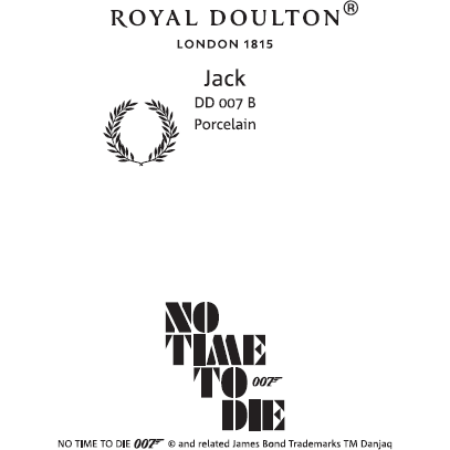 James Bond Jack The Bulldog Model - No Time To Die Edition - By Royal Doulton