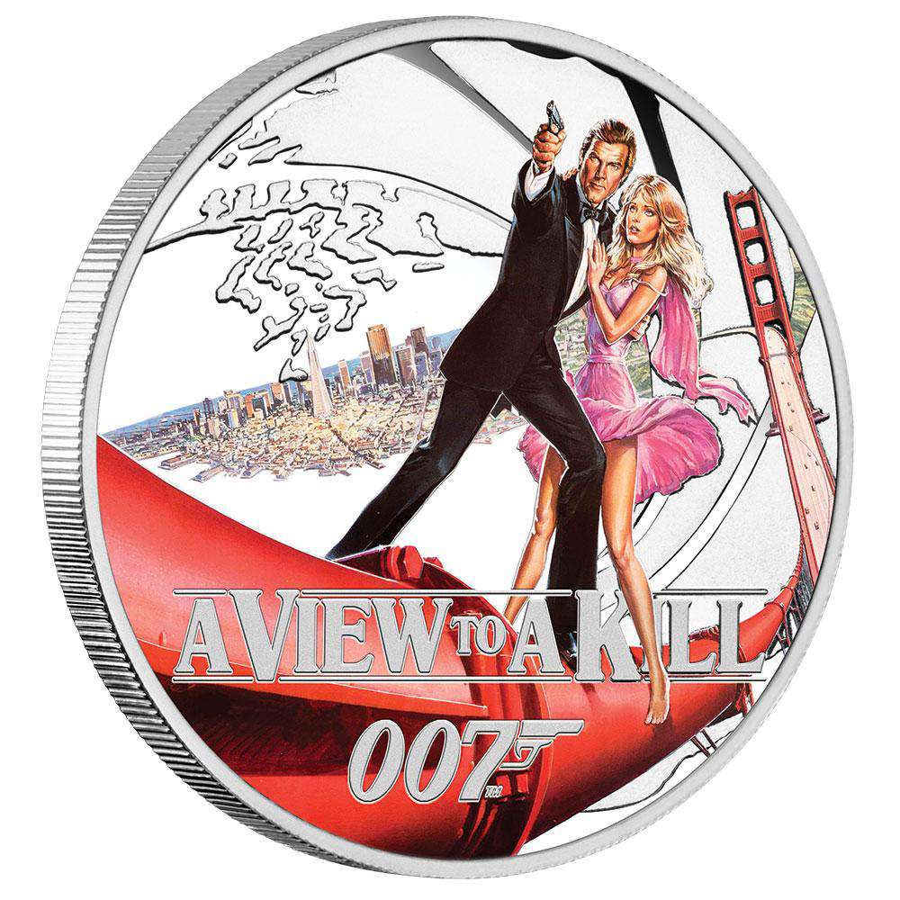 James Bond A View To A Kill 1/2 oz Silver Proof Coin - By The Perth Mint