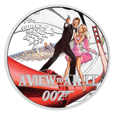 James Bond A View To A Kill 1/2 oz Silver Proof Coin - By The Perth Mint