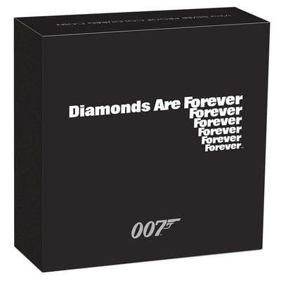 James Bond Diamonds Are Forever 1/2 oz Silver Proof Coin - By The Perth Mint