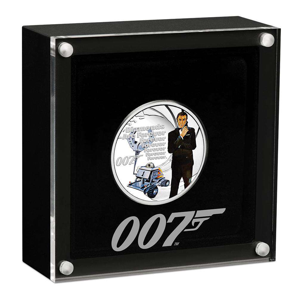 James Bond Diamonds Are Forever 1/2 oz Silver Proof Coin - By The Perth Mint