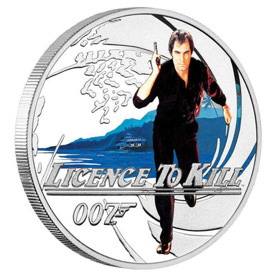 James Bond Licence To Kill 1/2 oz Silver Proof Coin - By The Perth Mint