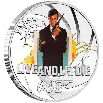 James Bond Live And Let Die 1/2 oz Silver Proof Coin - By The Perth Mint