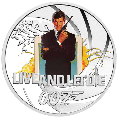James Bond Live And Let Die 1/2 oz Silver Proof Coin - By The Perth Mint