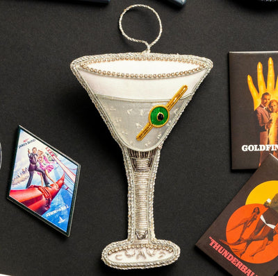 James Bond Martini Glass Tree Decoration