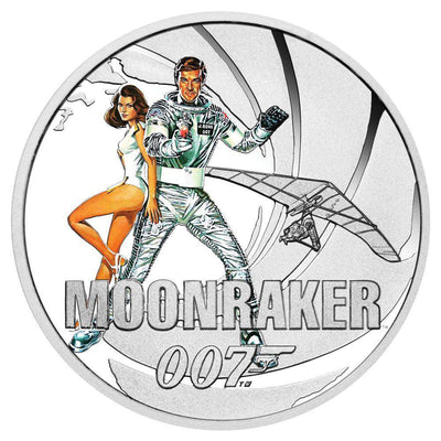 James Bond Moonraker 1/2 oz Silver Proof Coin - By The Perth Mint