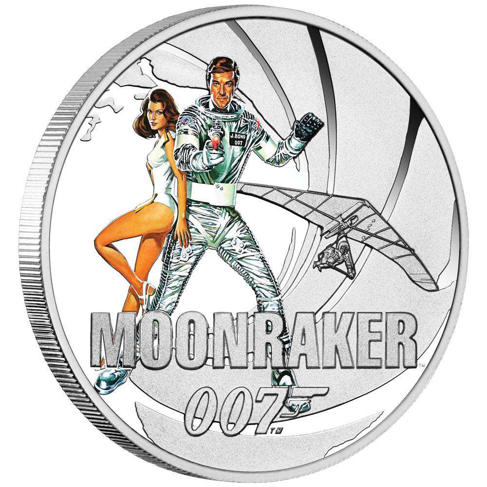 James Bond Moonraker 1/2 oz Silver Proof Coin - By The Perth Mint