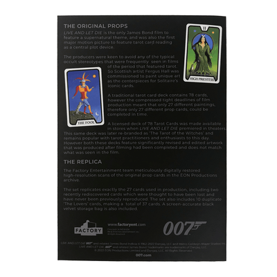 James Bond Tarot Cards Prop Replica - Live And Let Die Numbered Edition
