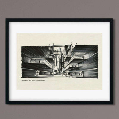 James Bond Ken Adam Space Shuttle Art Print - Moonraker Numbered Edition (Unframed)