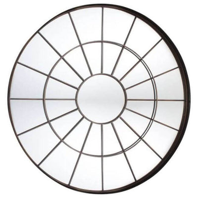 Large Round Chic Window Mirror