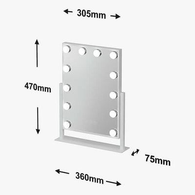 Olsen Hollywood Mirror White 47x37cm