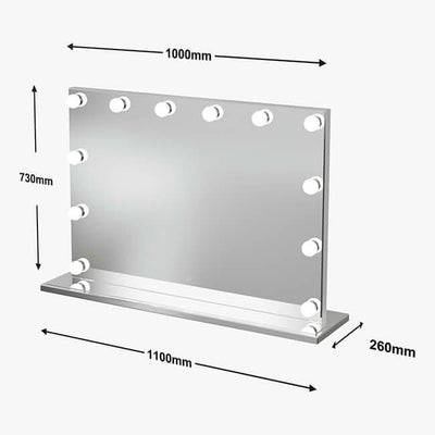 Scarlett Large Hollywood Mirror 100x70cm