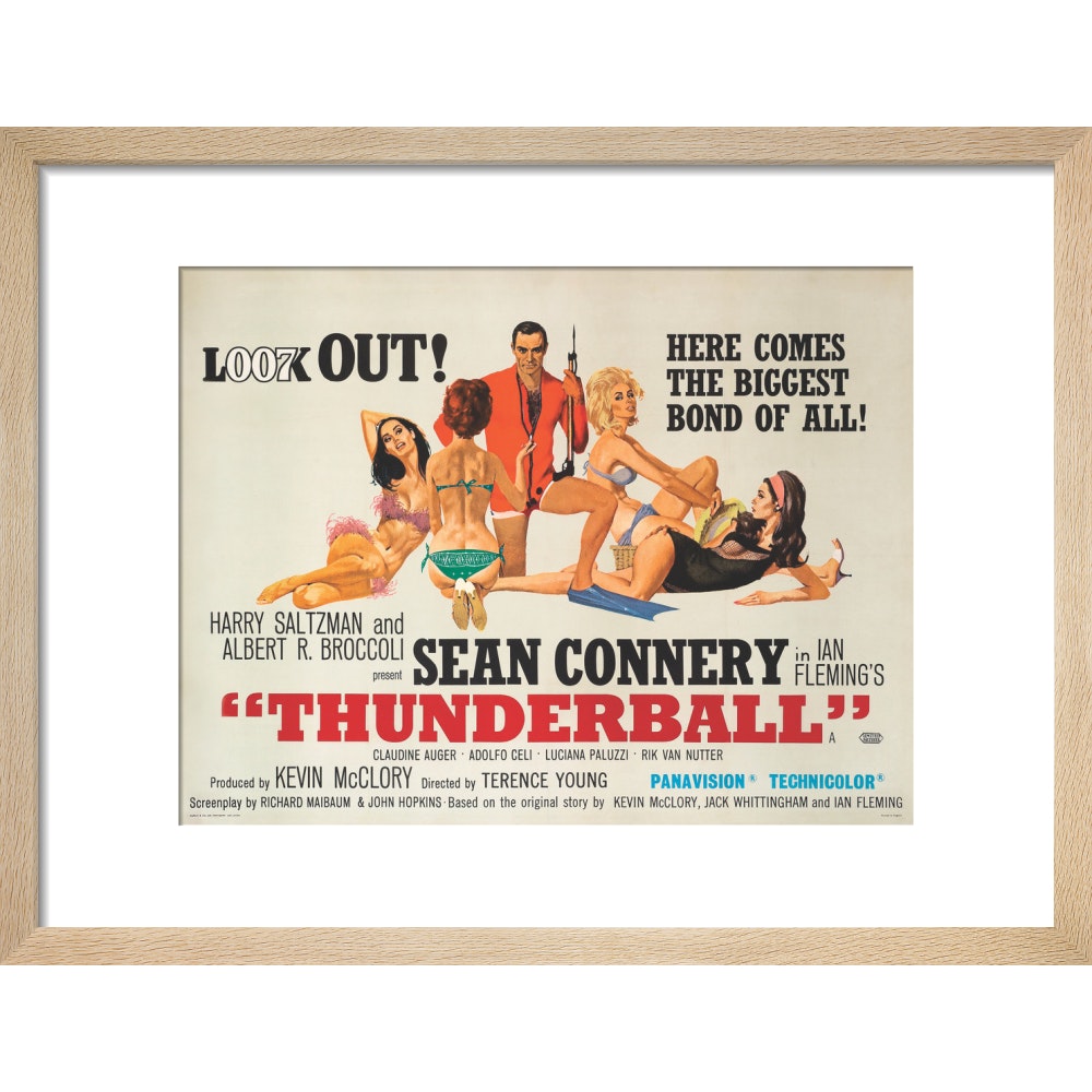 James Bond Thunderball Framed Art Print - By King & McGaw
