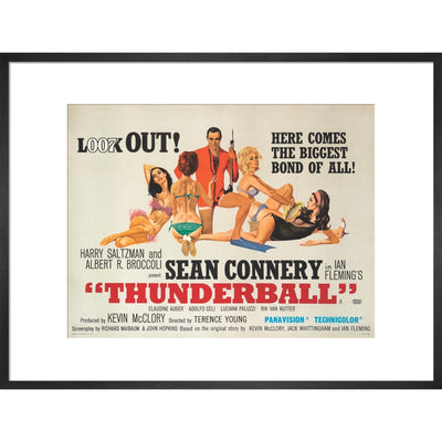 James Bond Thunderball Framed Art Print - By King & McGaw
