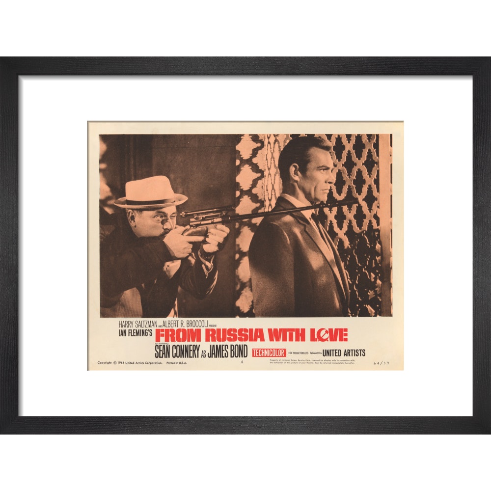 James Bond From Russia With Love Lobby Card Framed Art Print - By King & McGaw