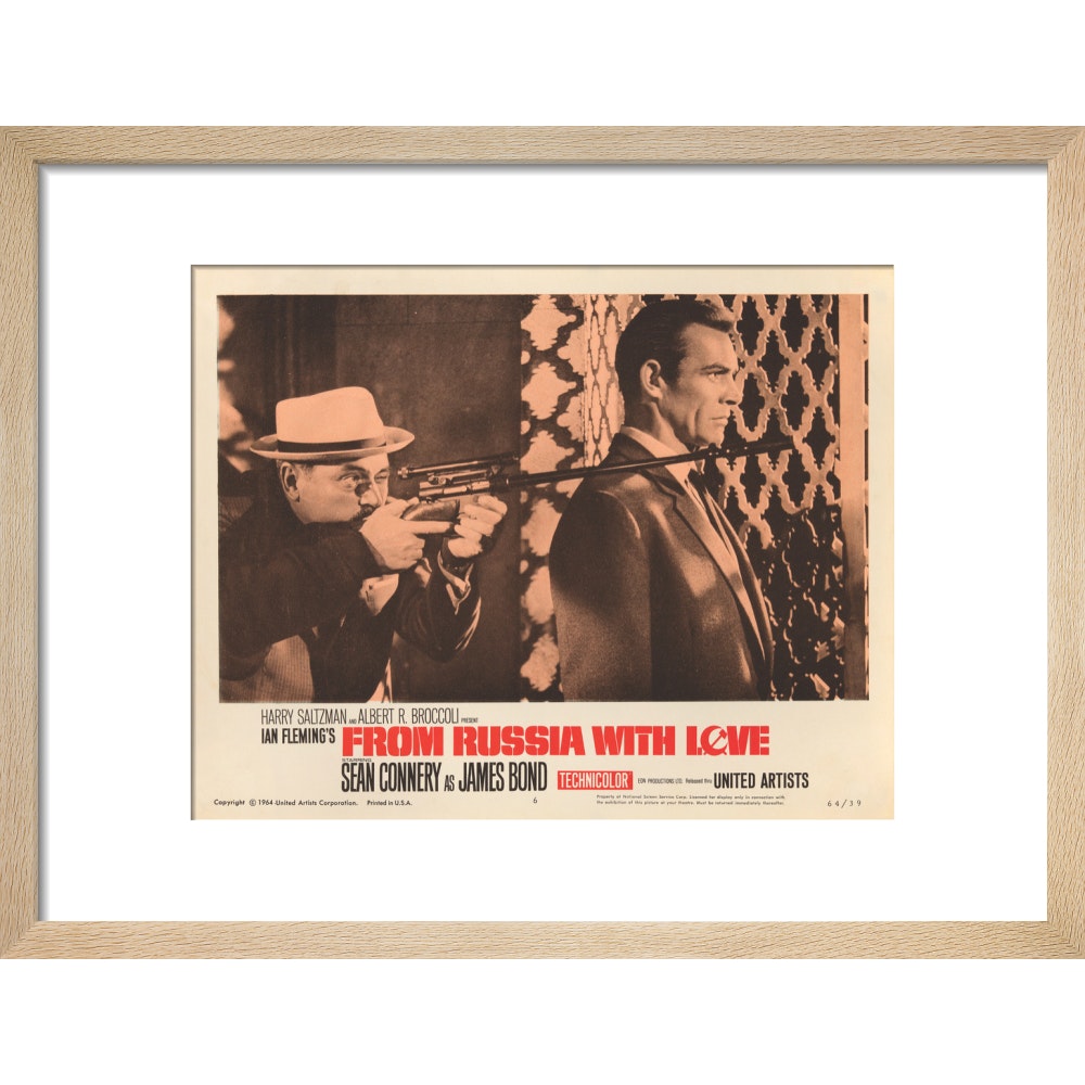 James Bond From Russia With Love Lobby Card Framed Art Print - By King & McGaw